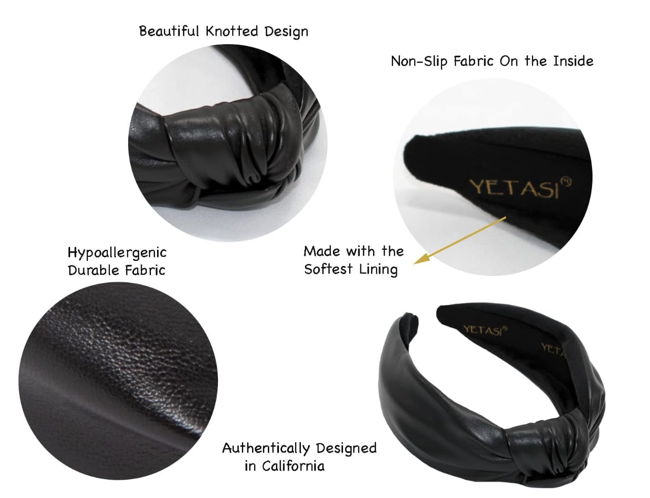 Yetasi headband worn with a blazer for a chic, sophisticated work-from-home look.