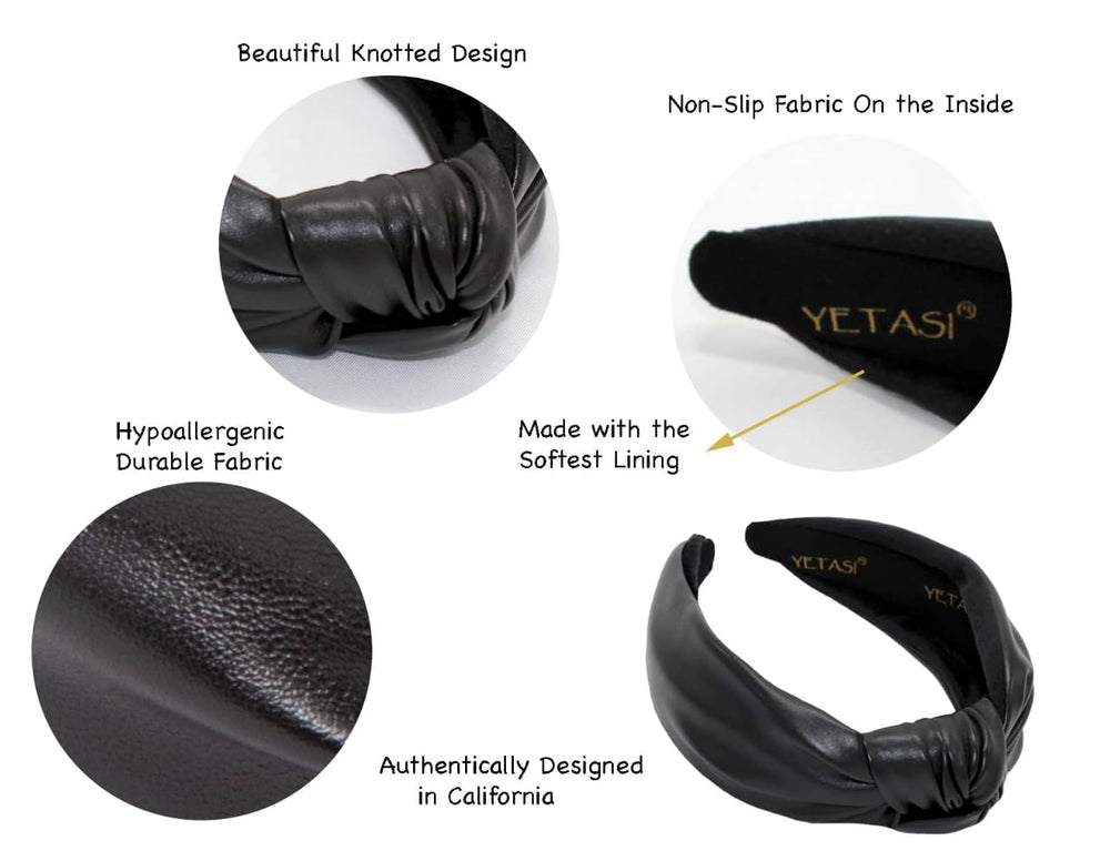 Yetasi headband worn with a blazer for a chic, sophisticated work-from-home look.