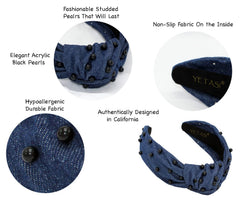 YETASI comfortable denim headband provides all-day wear without discomfort.