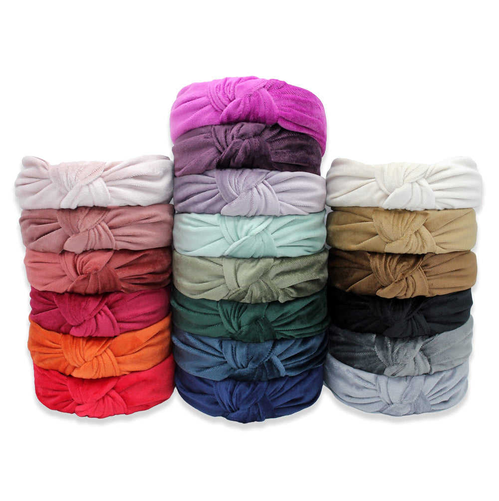 Yetasi Dusty Pink Velvet Knotted Headband gift-ready packaging display