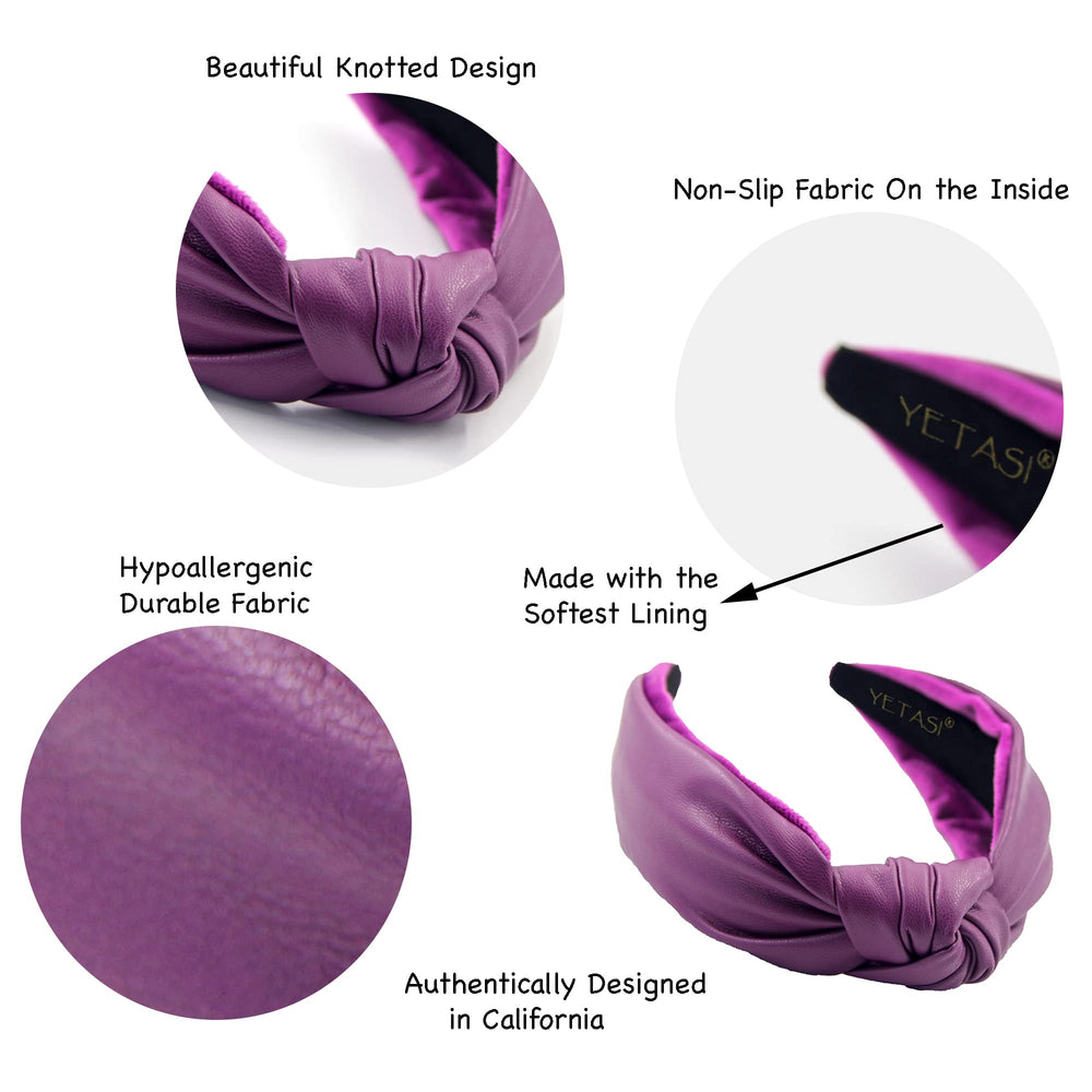 YETASI headband on model demonstrates versatile styling for work, casual, and events.