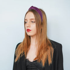 YETASI close-up leather headband shows premium material and secure knot design.
