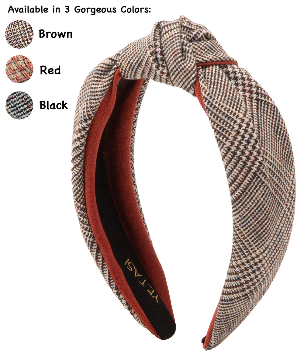 Yetasi women's headband featuring a chic top knot for stylish framing.