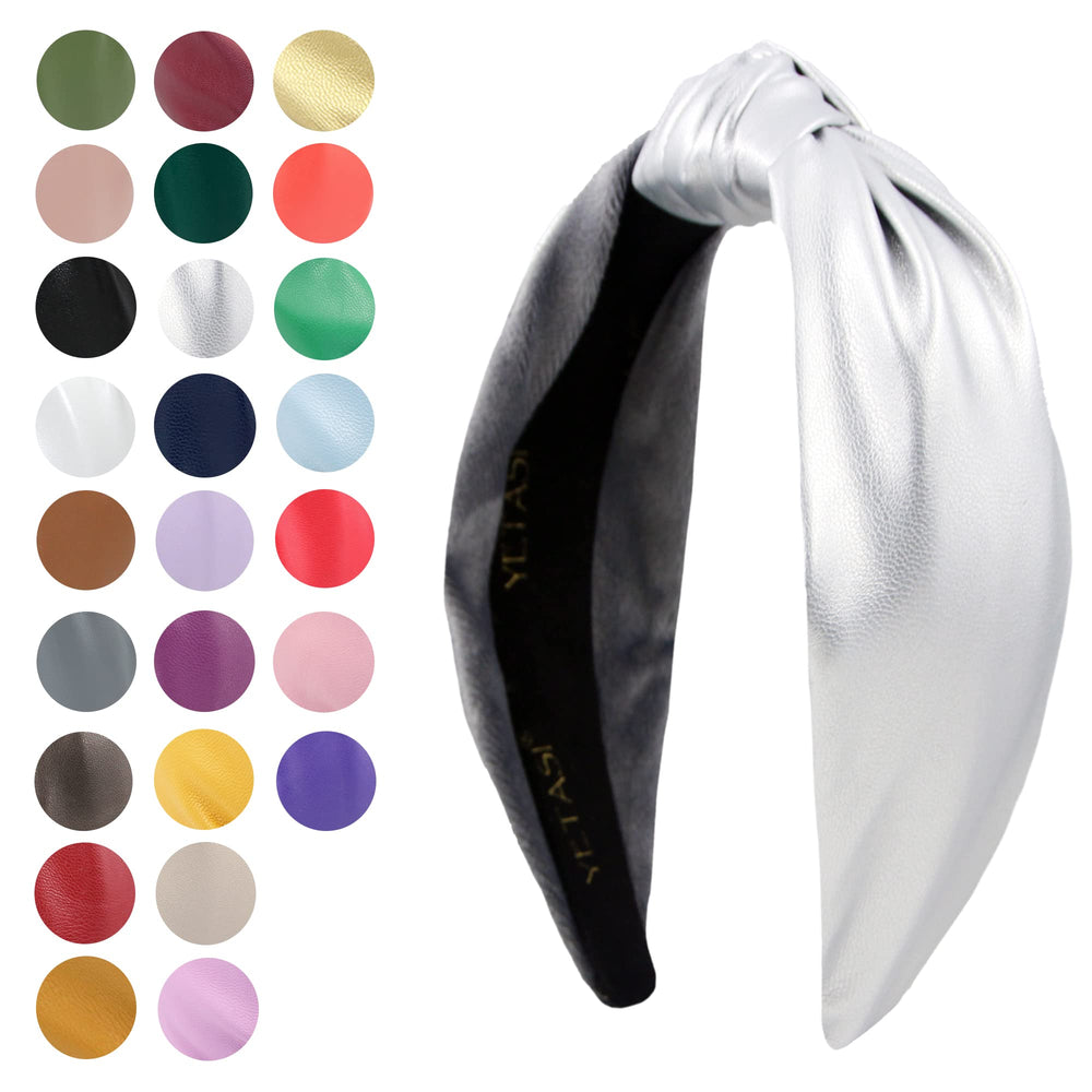 Yetasi women's silver knot headband for polished looks and comfortable wear.