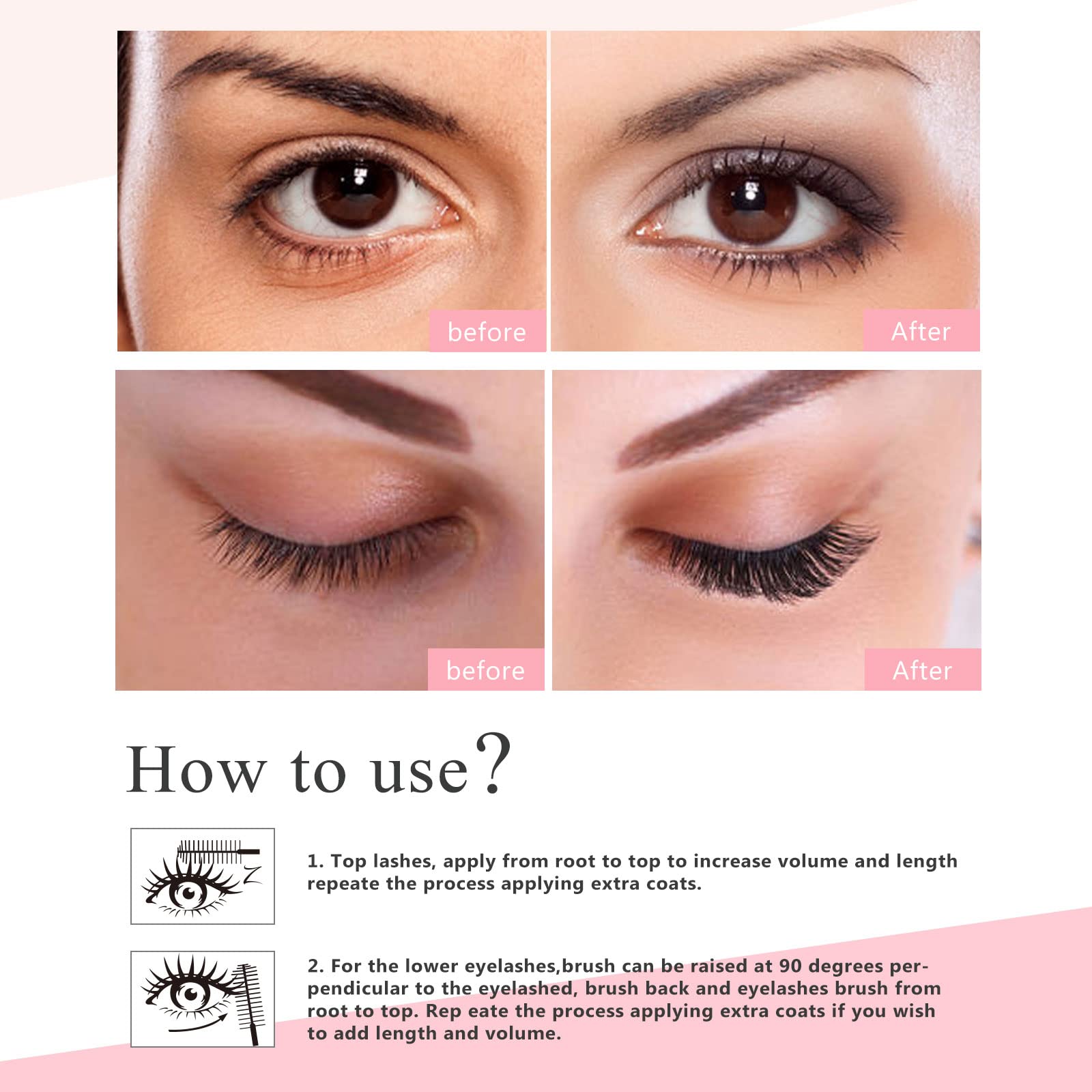 YEUGSCKA mascara lifts lashes for a curled effect