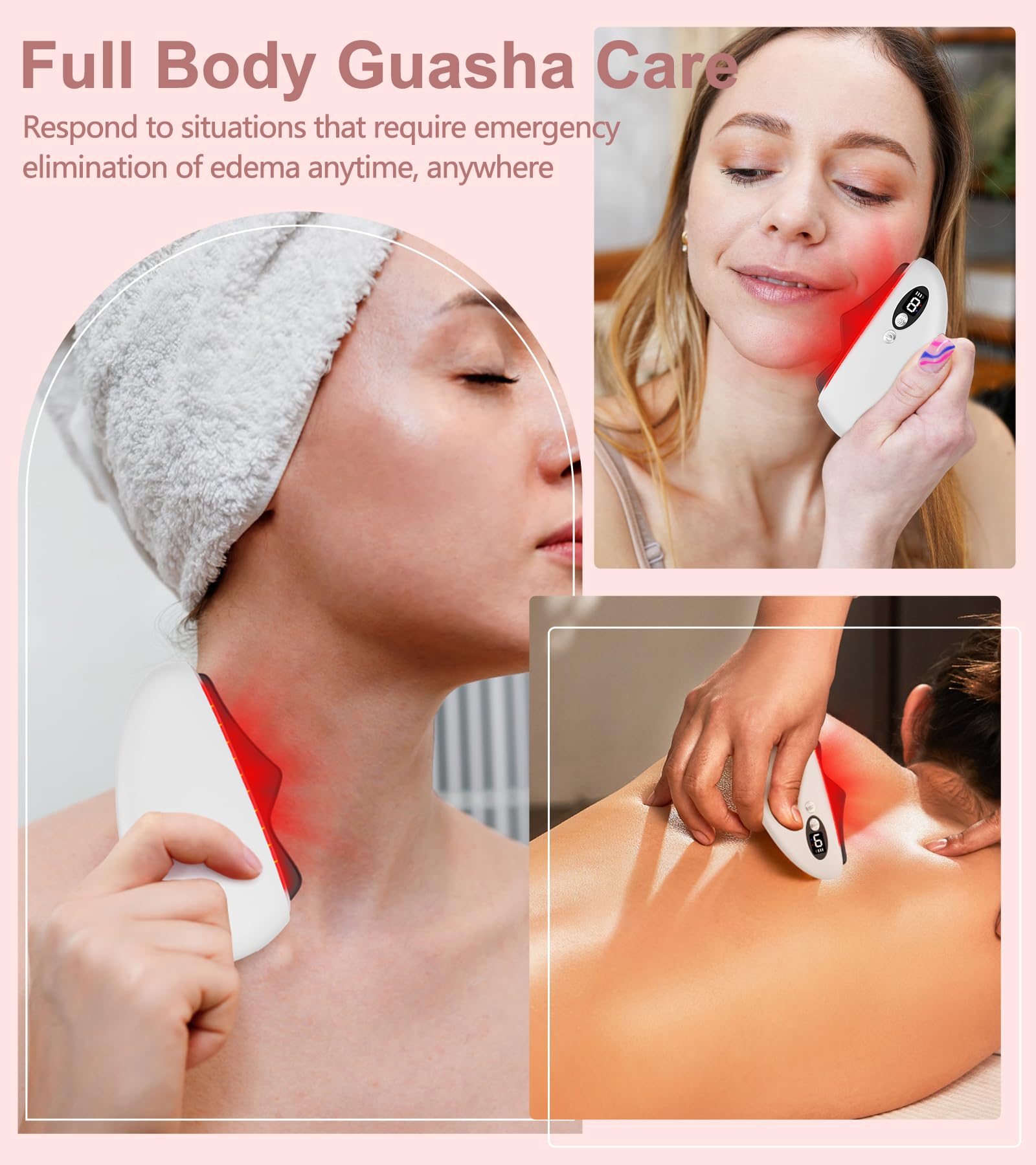 YEVYO Gua Sha portable USB charging supports convenient at-home use.