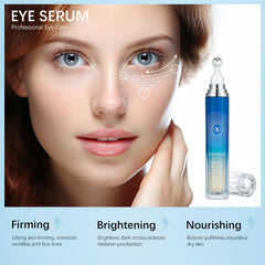 Yeweian 360-degree roller gliding over the under-eye area for even serum distribution.