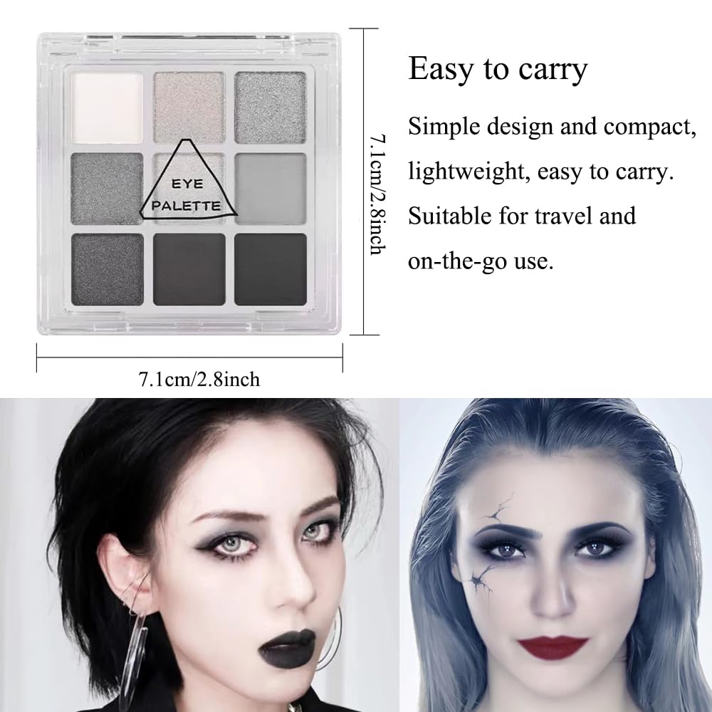 Yeweian Black Smokey Eyeshadow Palette comes in a compact design perfect for travel.