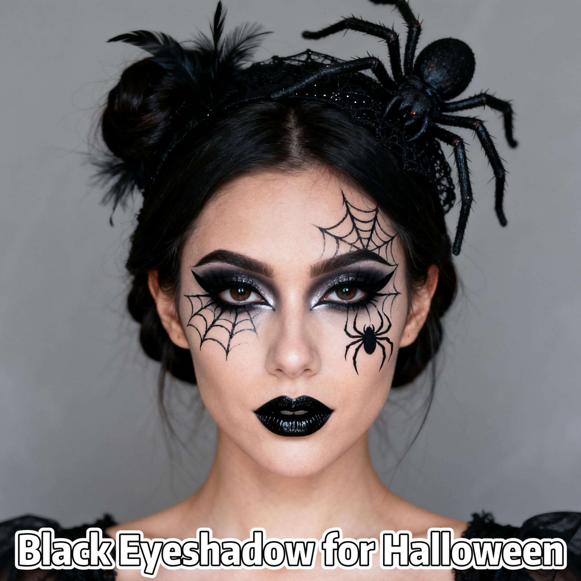 Yeweian Black Smokey Eyeshadow Palette matte shades create precise crease definition.