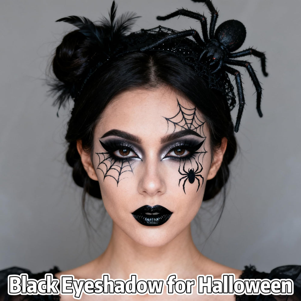 Yeweian Black Smokey Eyeshadow Palette matte shades create precise crease definition.