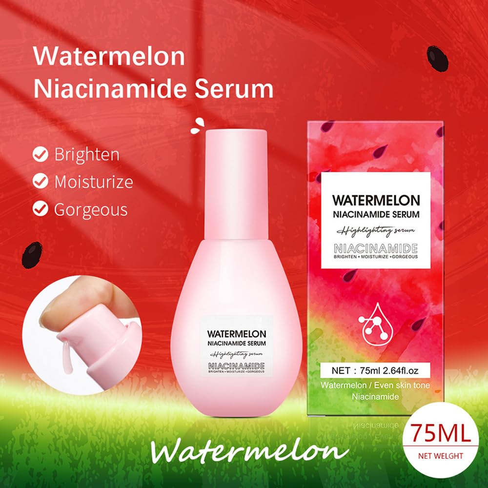 Yeweian watermelon serum texture closeup reveals lightweight hydration