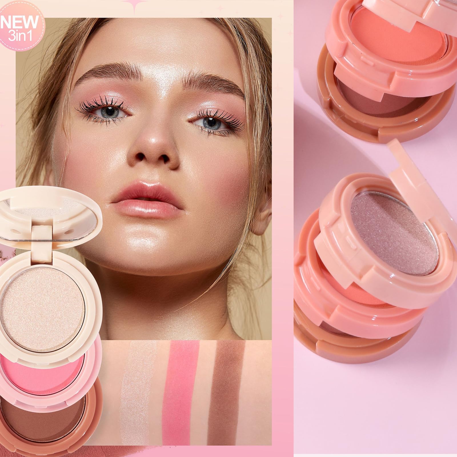 Yeweian waterproof, long-wear palette on skin for durable color.