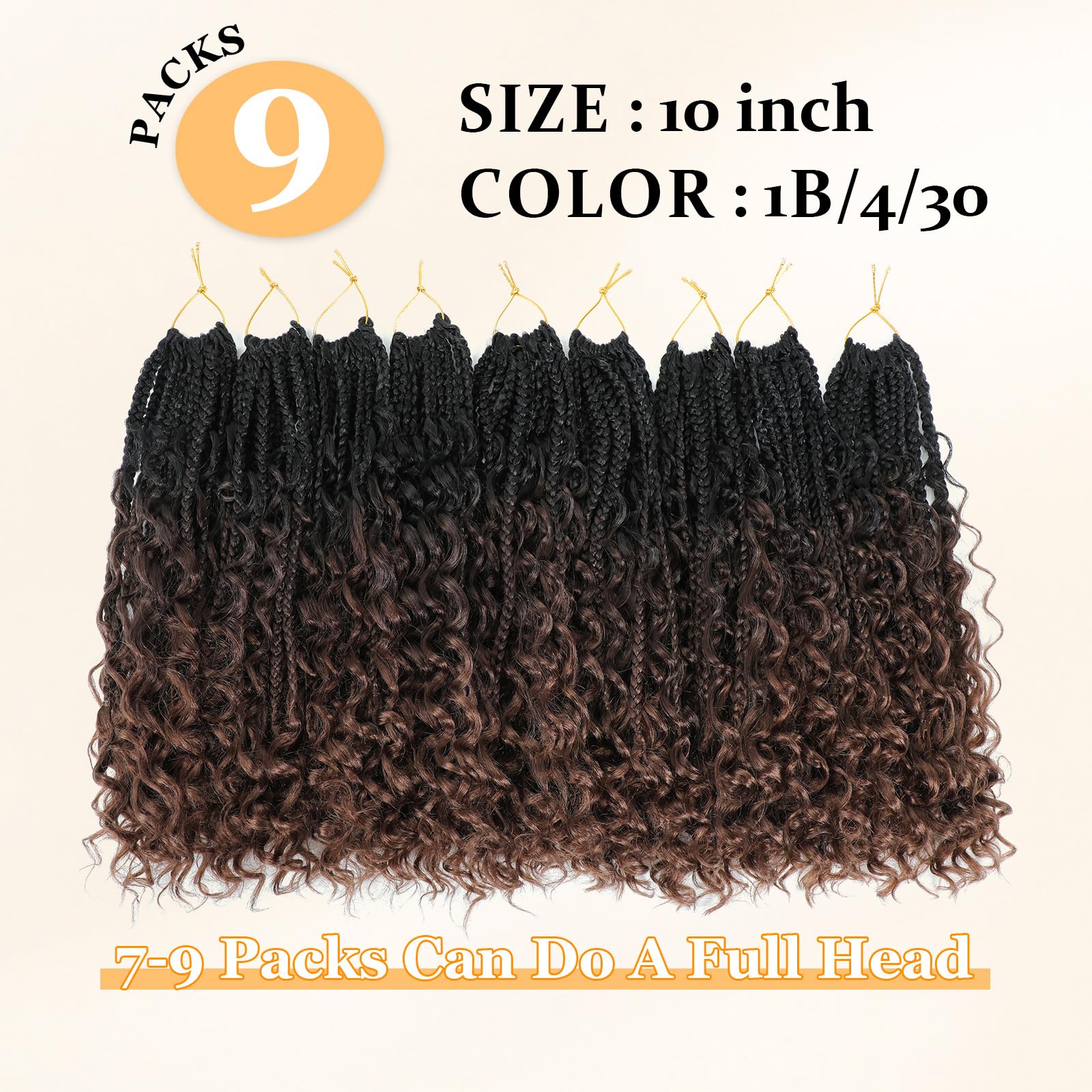 YEWELL Goddess Box Braids 10 inch in T27 adds vibrant color