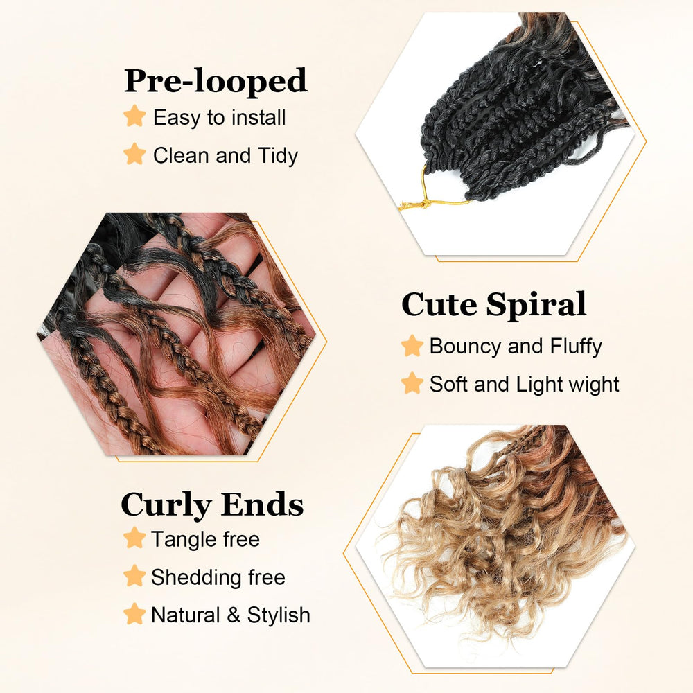 YEWELL goddess box braids 13 strands per pack create natural thickness.