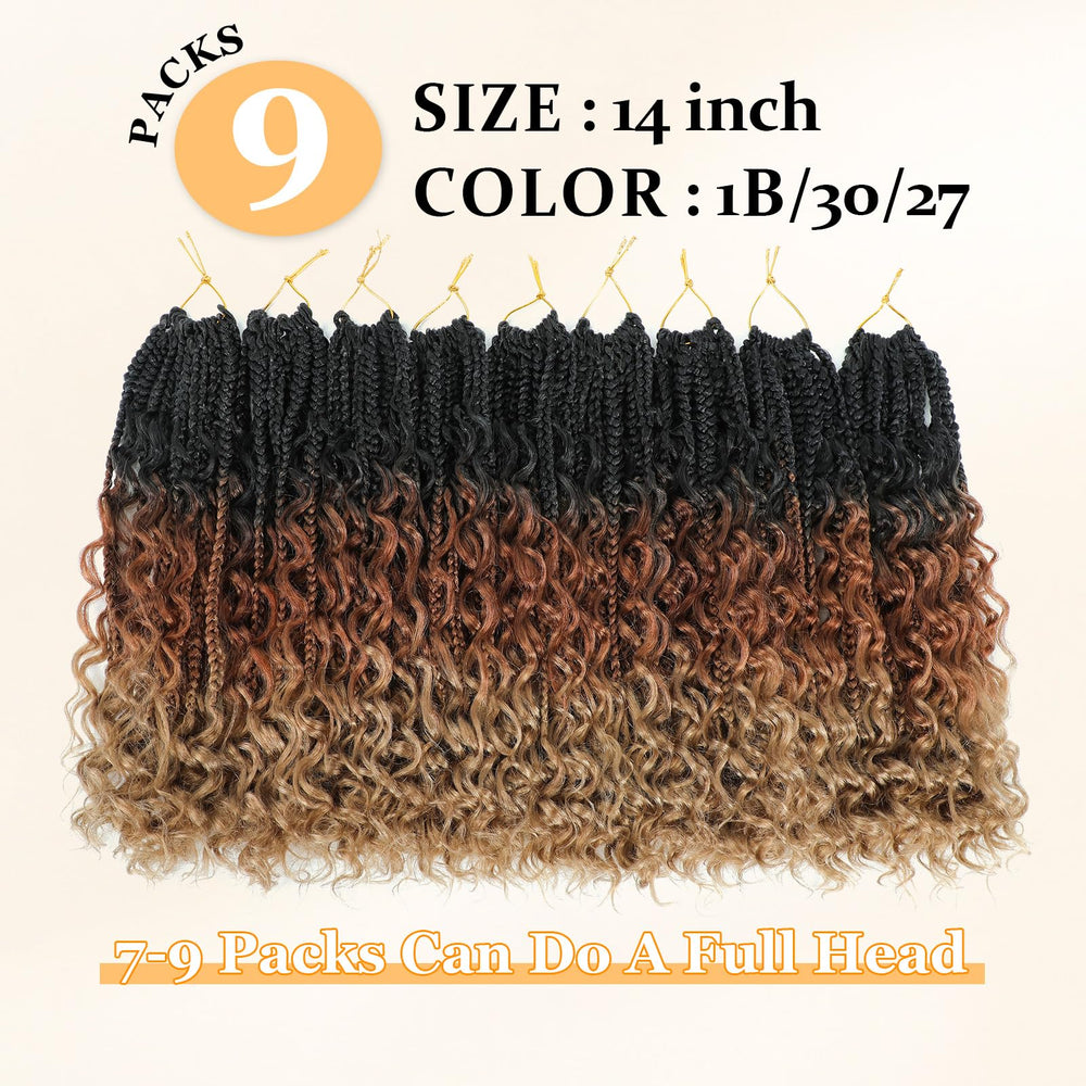 YEWELL goddess box braids 14in pre-looped design speeds up installation.
