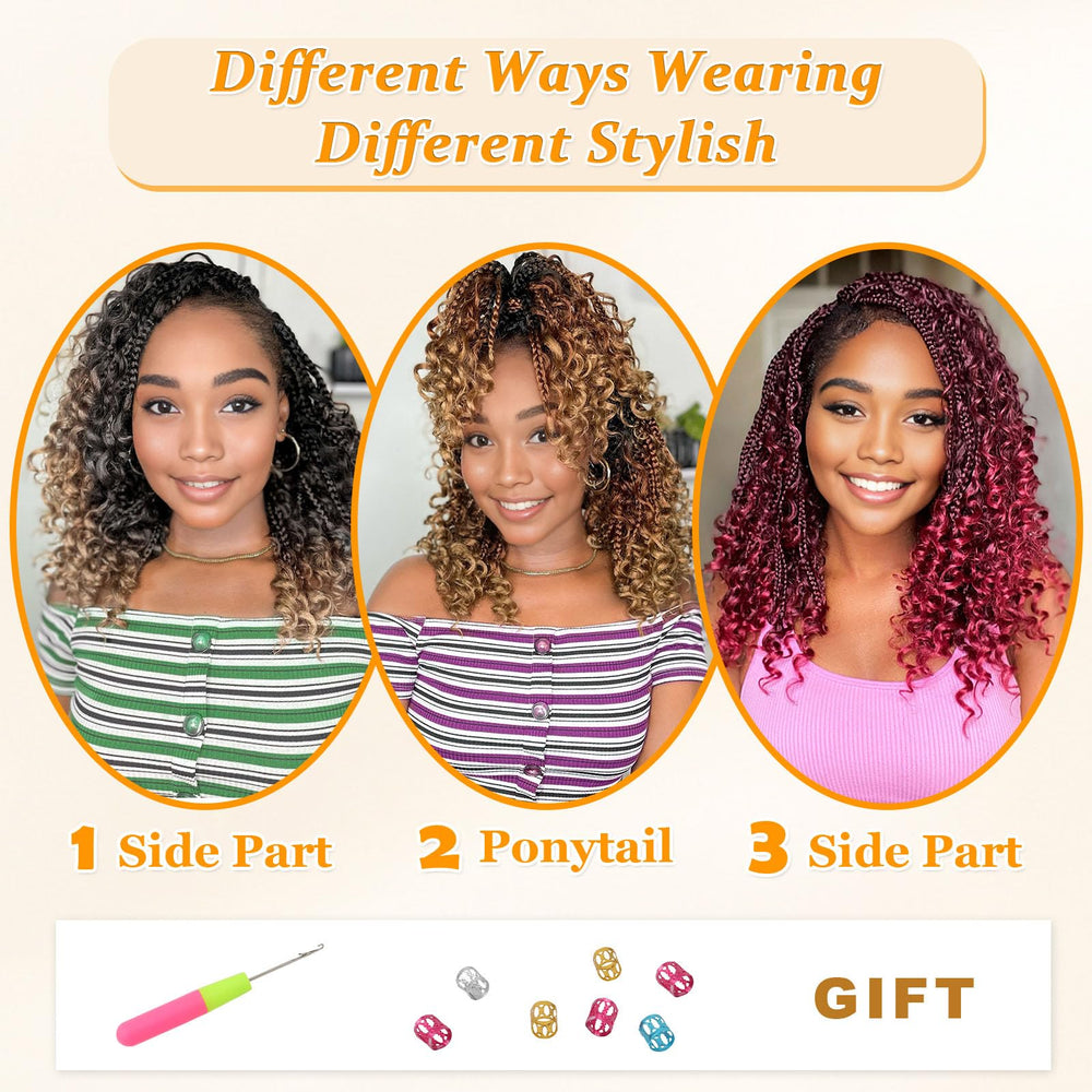 YEWELL goddess box braids color 30 for warm honey highlights.