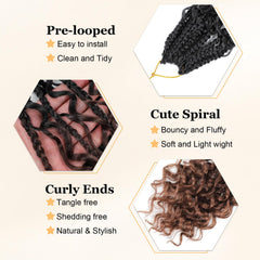 YEWELL Goddess Box Braids curly ends add playful volume