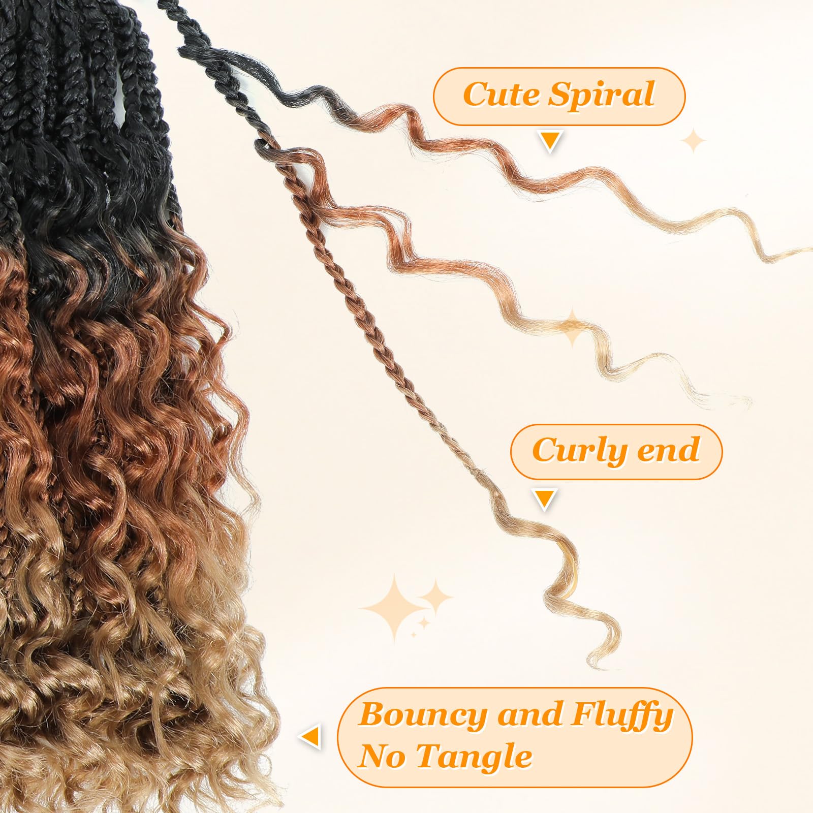 YEWELL goddess box braids 14-inch length option for dramatic length.