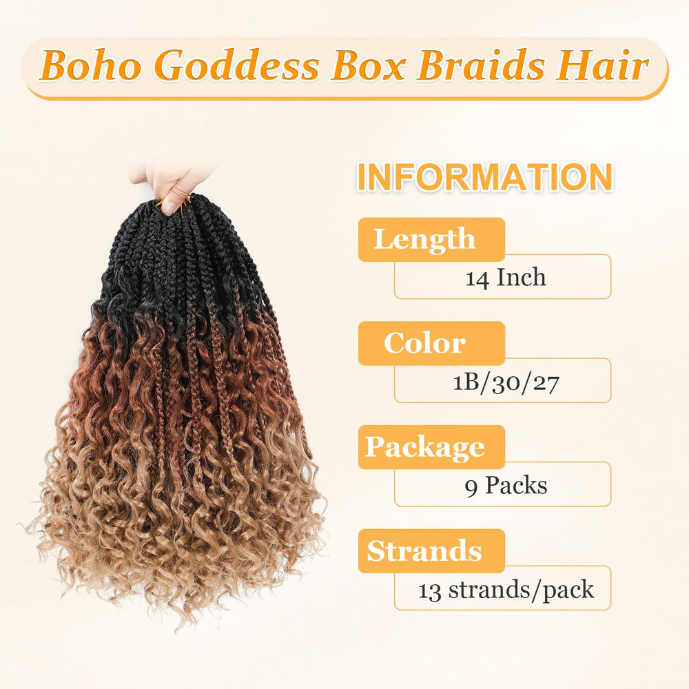 YEWELL goddess box braids soft, lightweight fiber for comfortable wear all day.