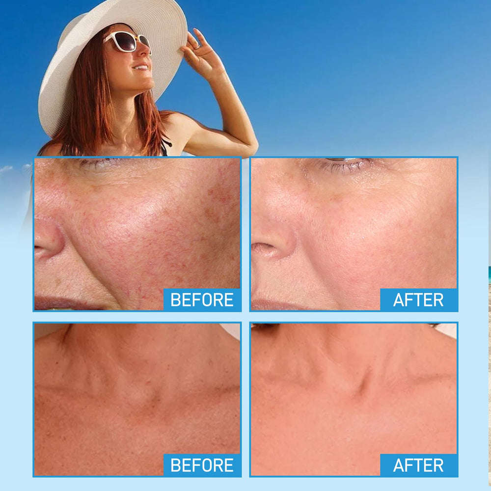 YFKEJI tinted sunscreen applied for a radiant, even complexion