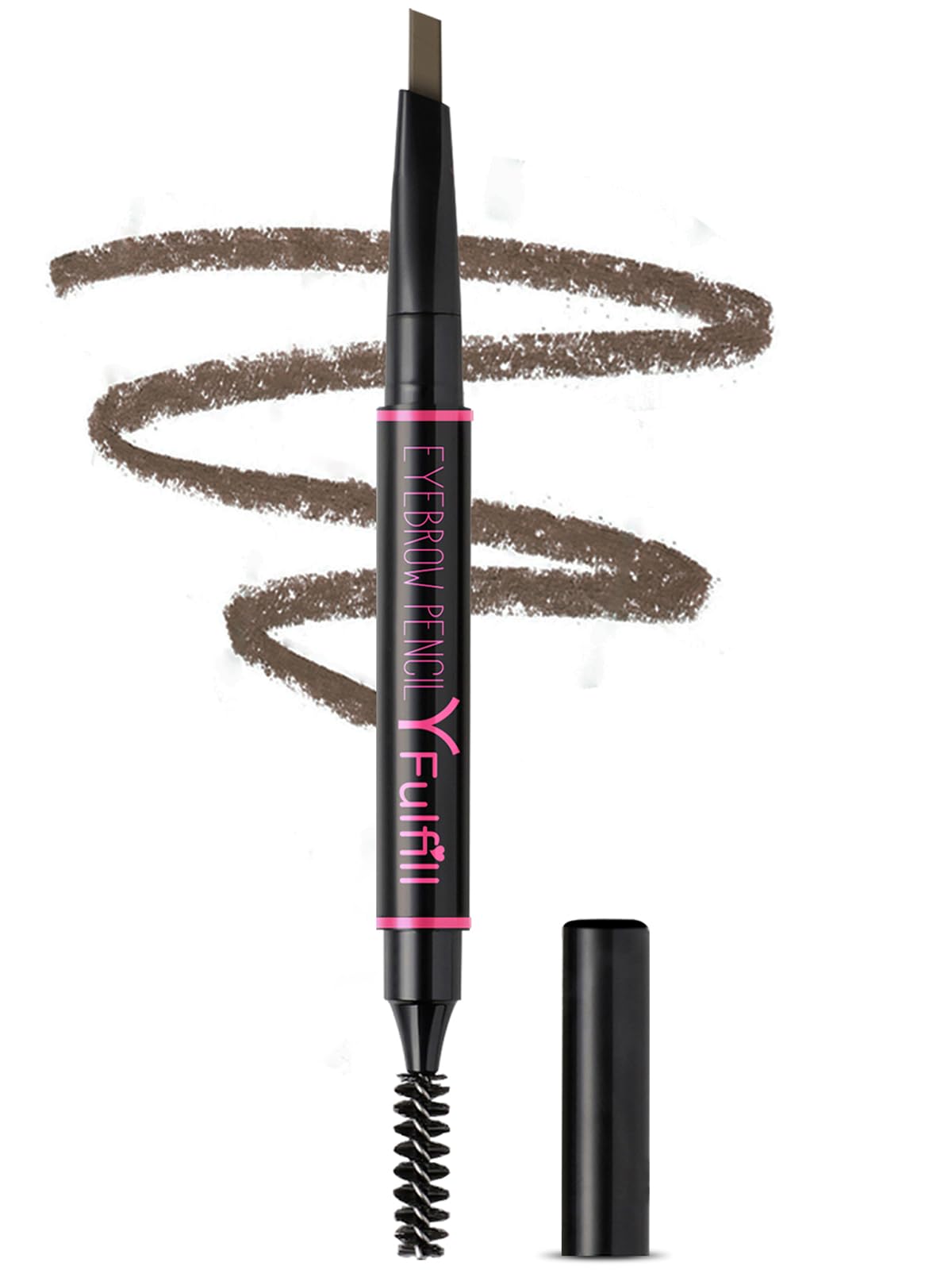 YFulfill ash brown eyebrow pencil with flat edge for precise outlining.