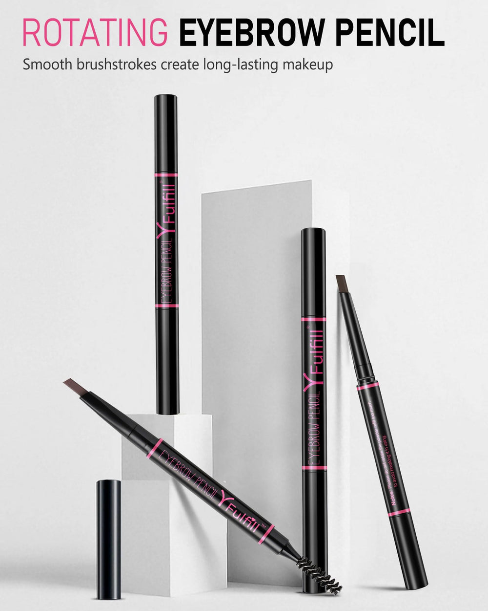 YFulfill Auburn Eyebrow Pencil dual-ended design with spoolie for blending