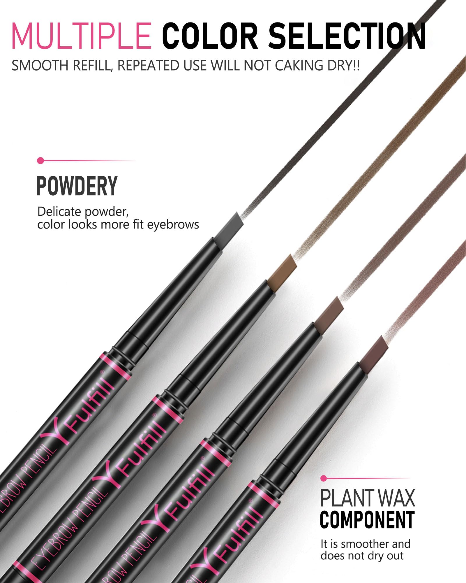 YFulfill Auburn Eyebrow Pencil included razor for sharp brow shaping
