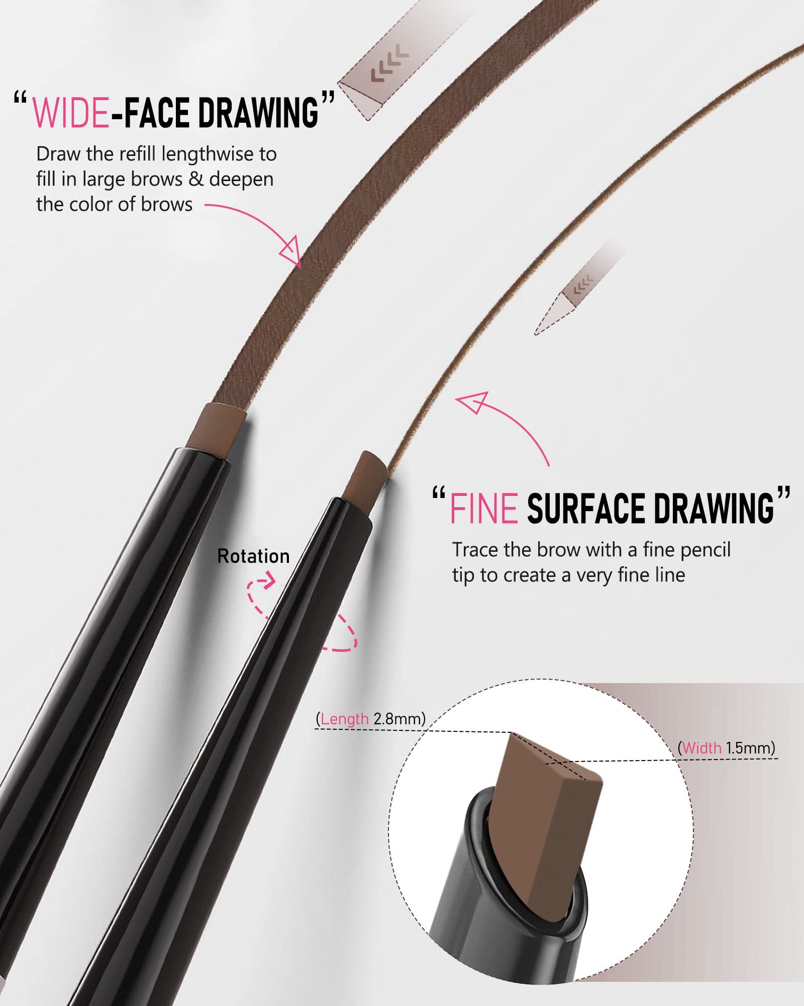 YFulfill brow pencil paired with included razor for shaping.