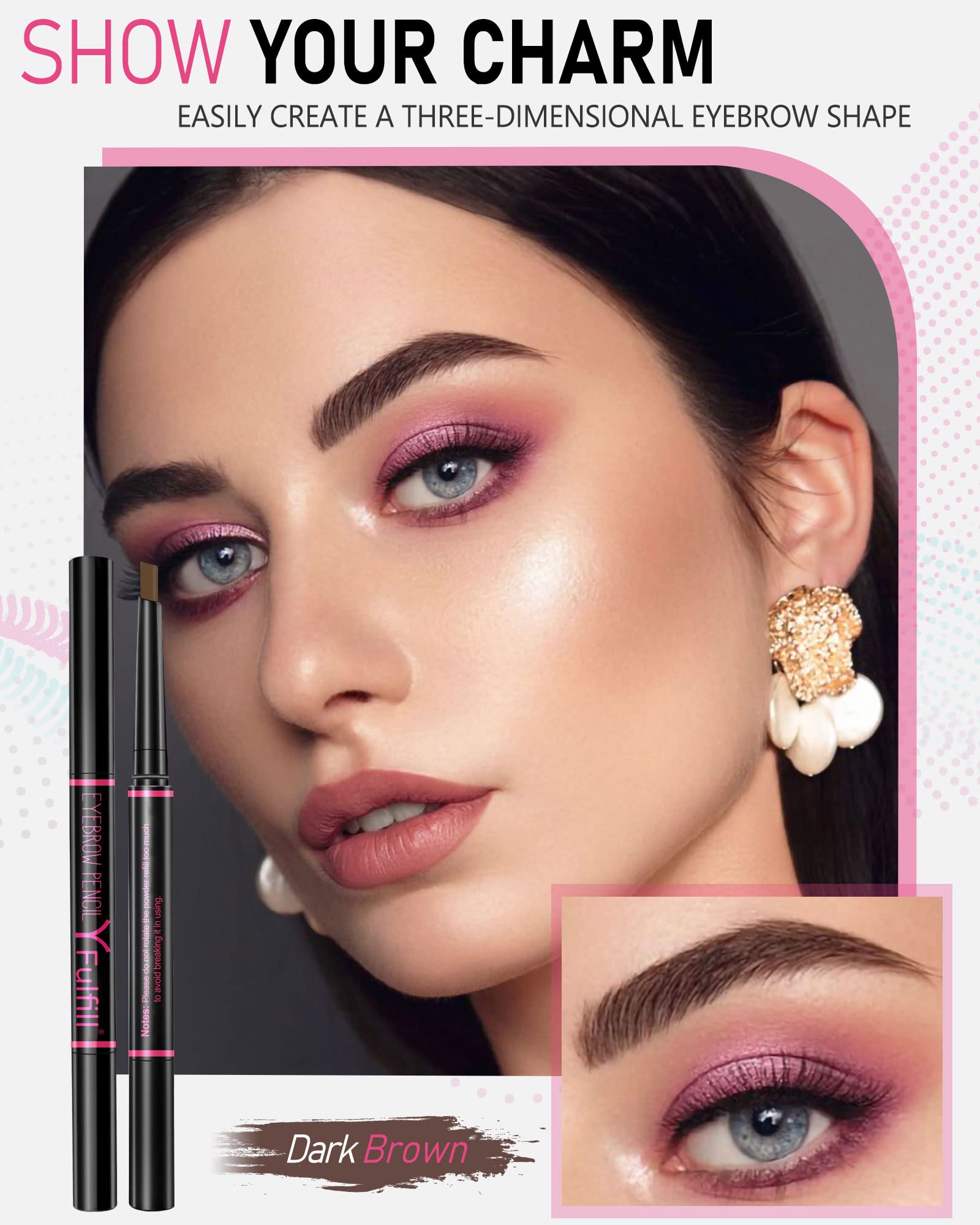 YFulfill dual-ended eyebrow pencil flat tip for outlining