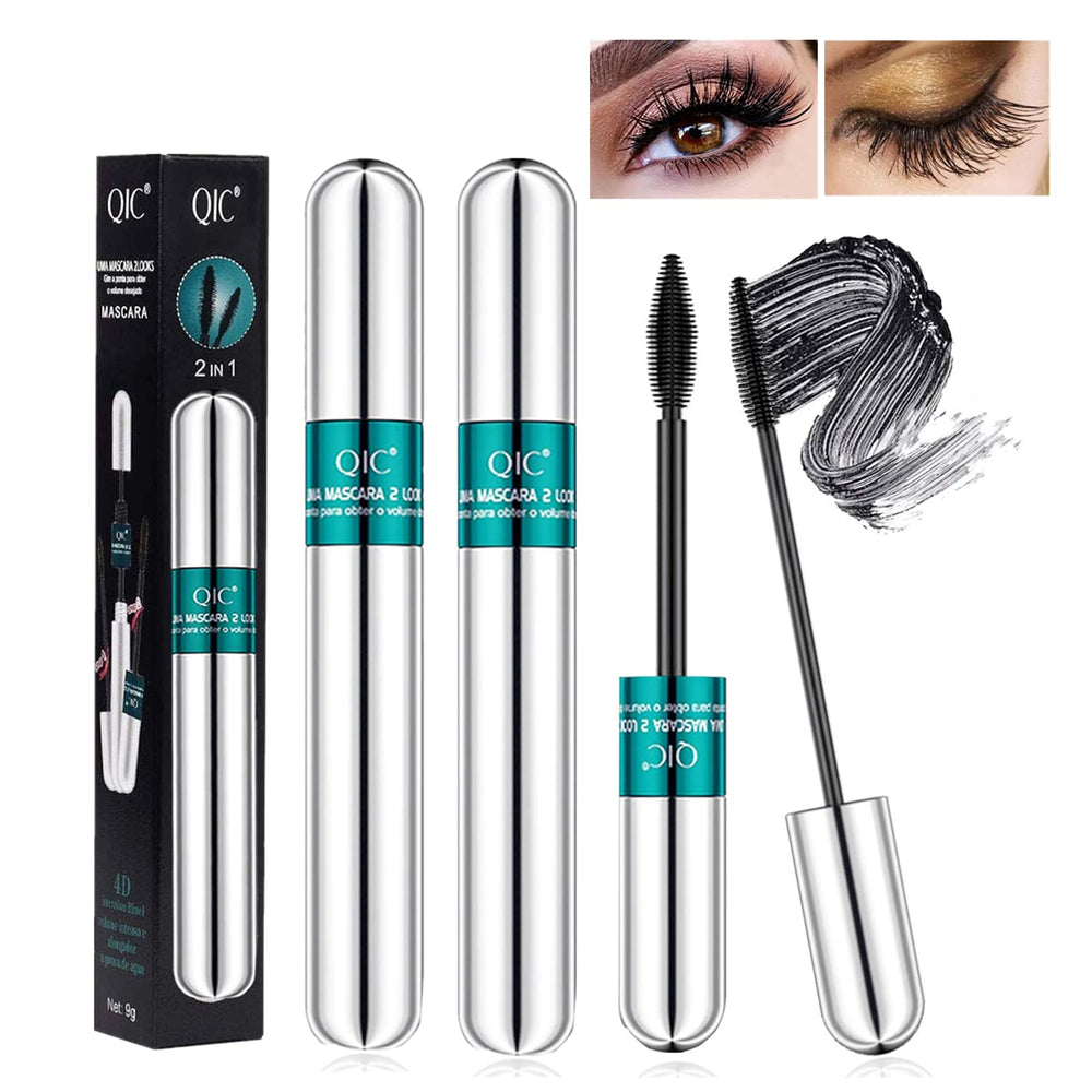 YG LianKai 2in1 4D mascara dual brushes for versatile lash looks.
