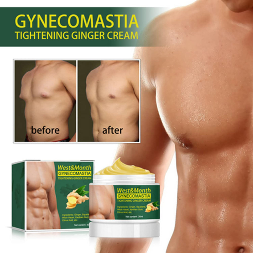 The YG LianKai gynecomastia tightening box showcases the two-piece set for at-home use.