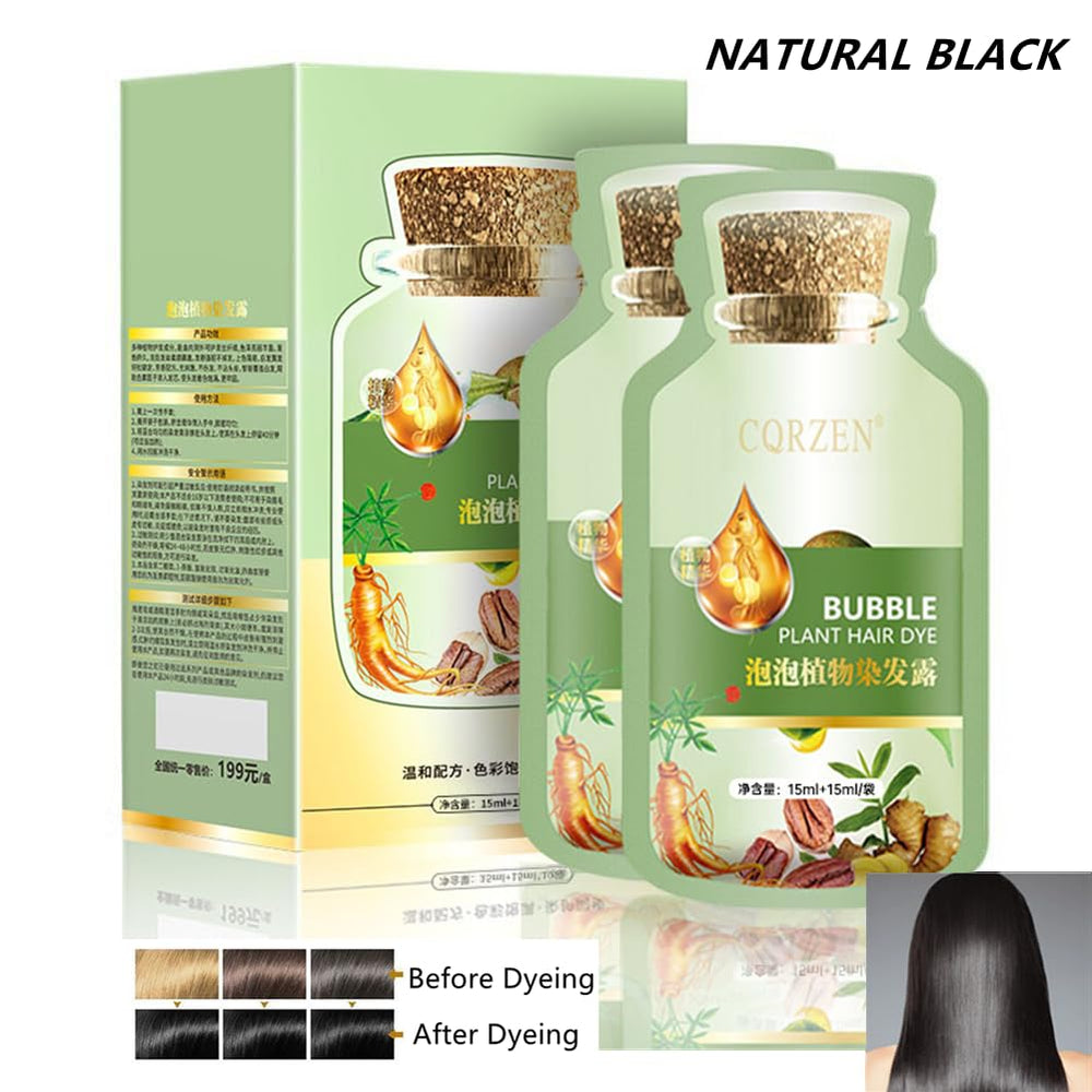 YG LianKai shiny, soft hair with natural black color after use.