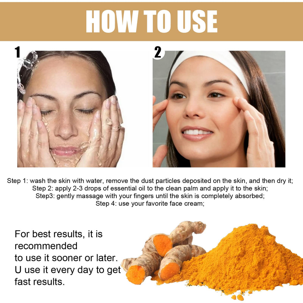 YG LianKai turmeric serum application swatch demonstrating quick absorption