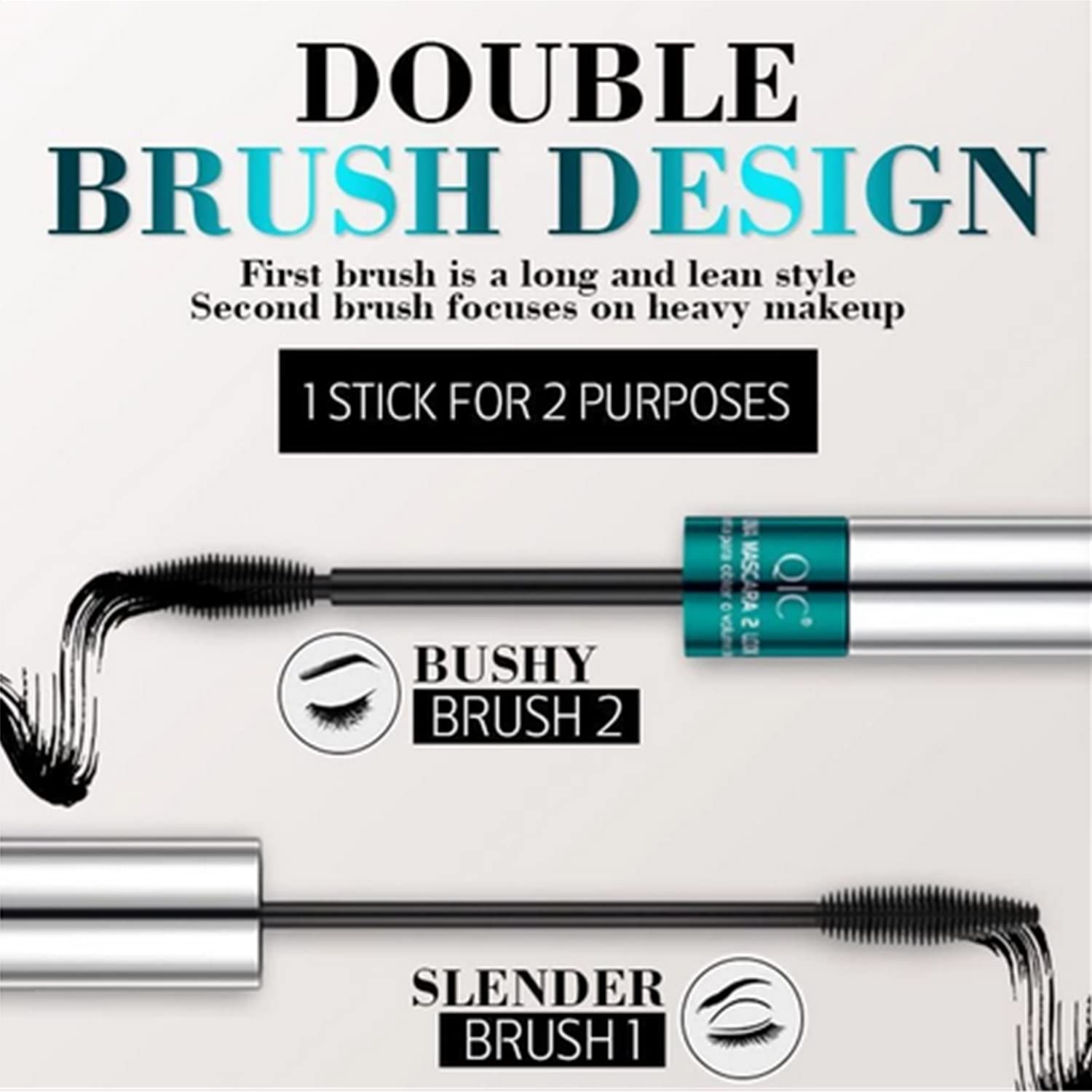 YG LianKai waterproof longwear mascara keeps lashes defined all day.
