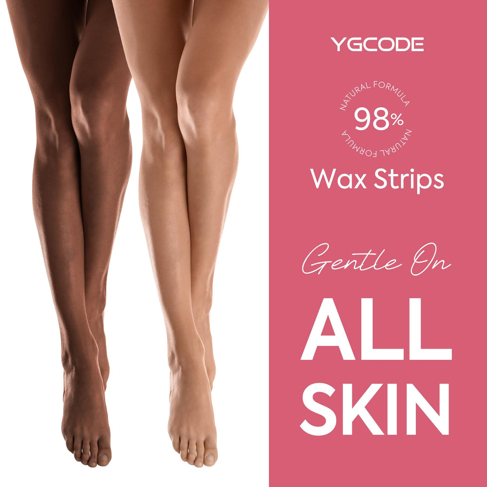 YGCODE all-in-one wax kit includes strips and wipes