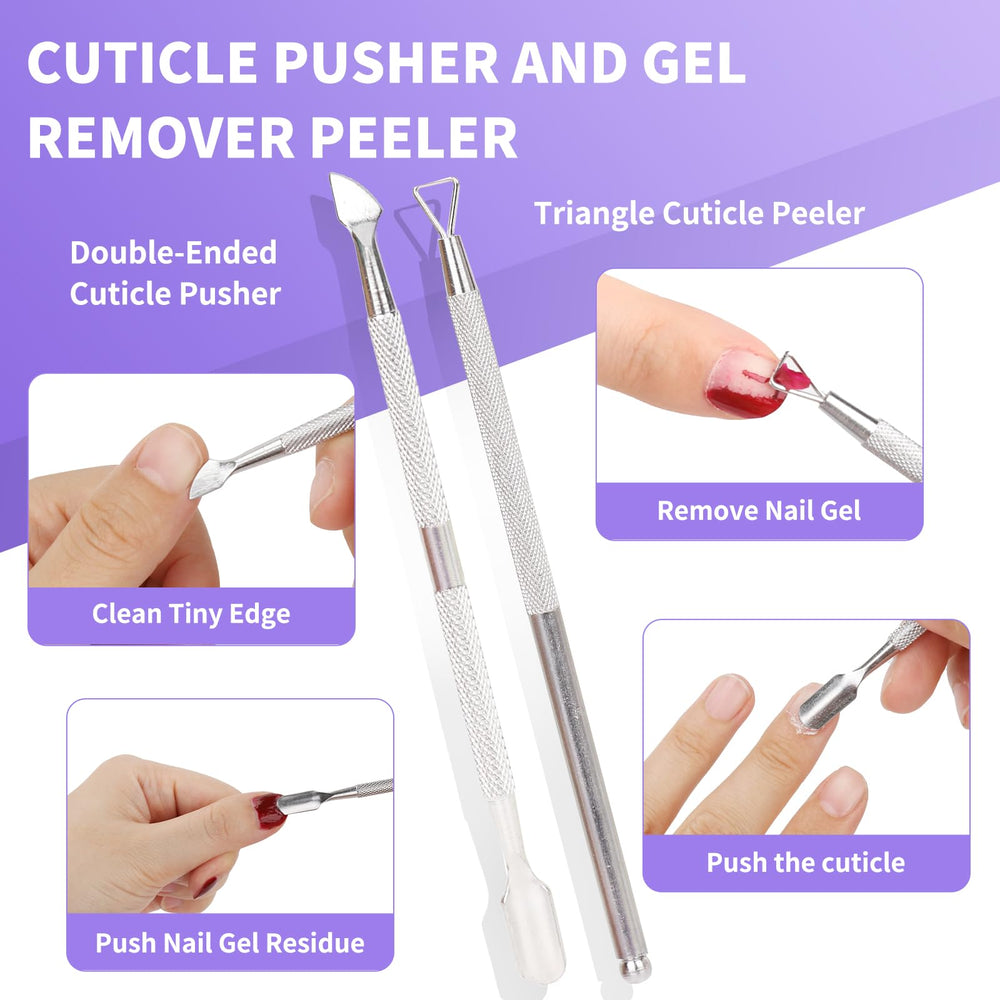 YGQQOY cuticle pusher and peeler for gentle cuticle care