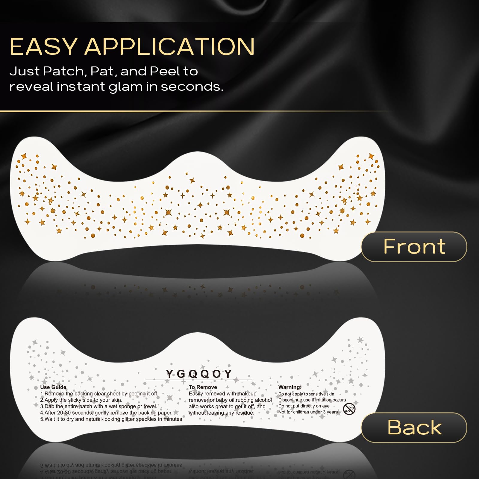 YGQQOY gold-dots freckles design offers quick, natural-looking facial embellishment.