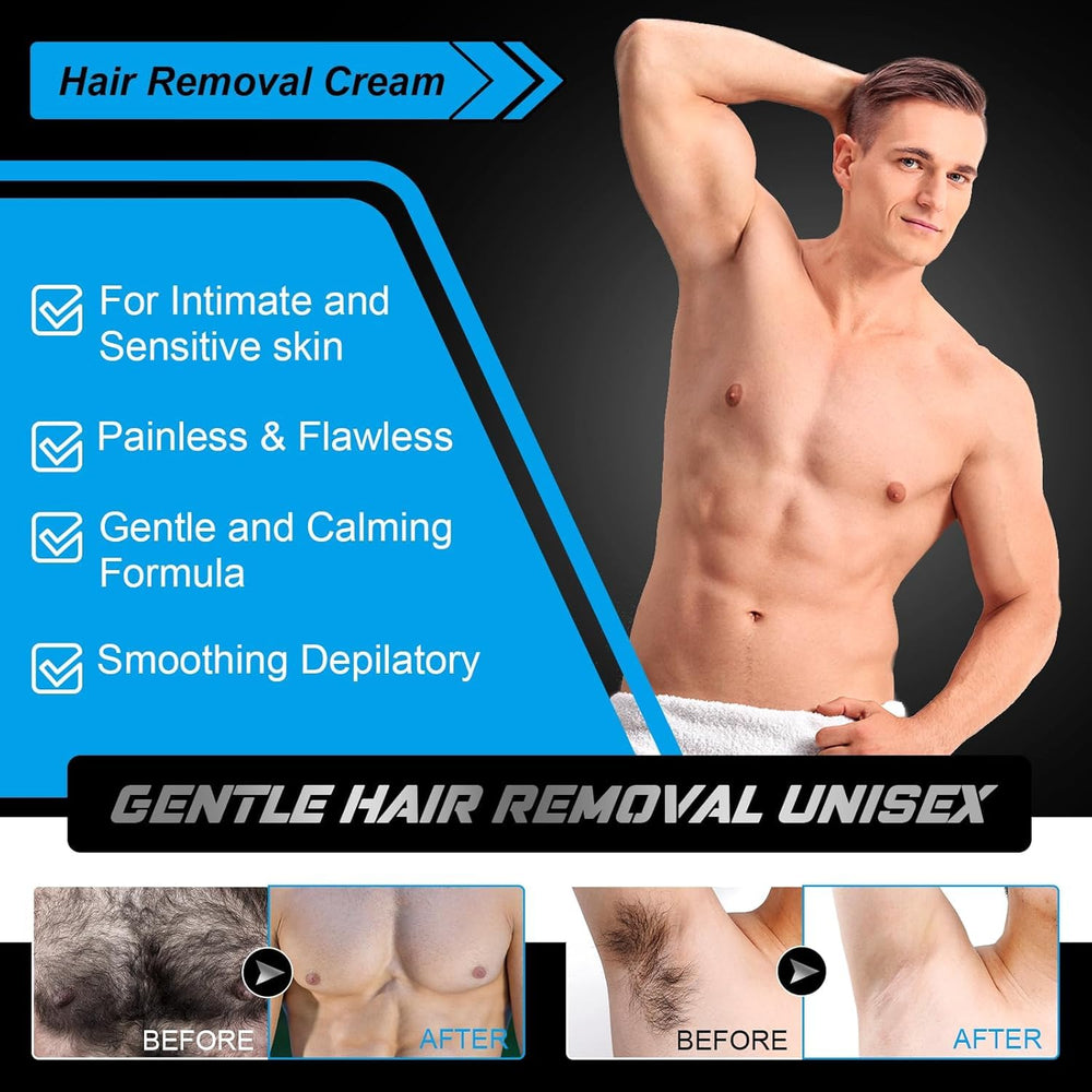 YHFGTTIO bikini area cream provides precise, comfortable grooming.