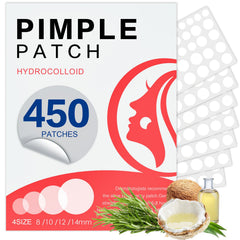 YHOVID 450 pimple patches pack front view with multiple size options for acne care.