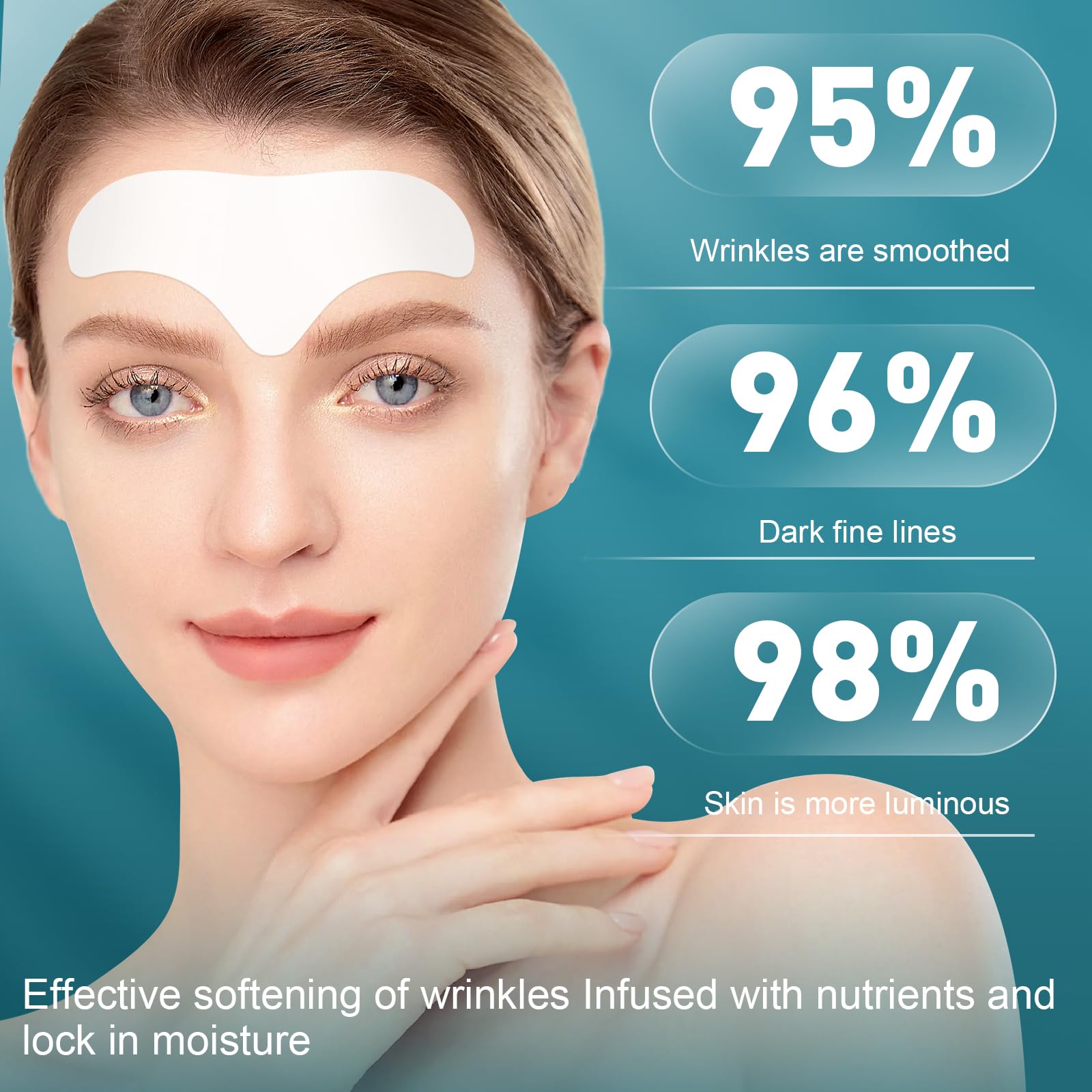 YHOVID forehead-patch application closeup for easy daily wear