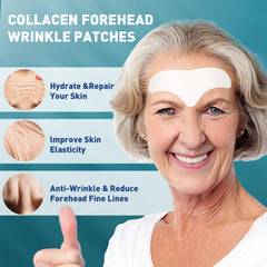 YHOVID forehead-patches collagen closeup highlighting hydration benefits