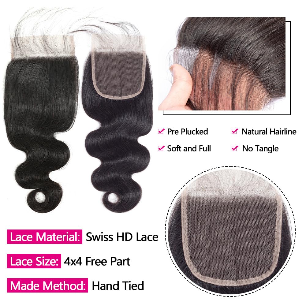 YIBUSI pre-plucked baby hair closure for realistic hairline.