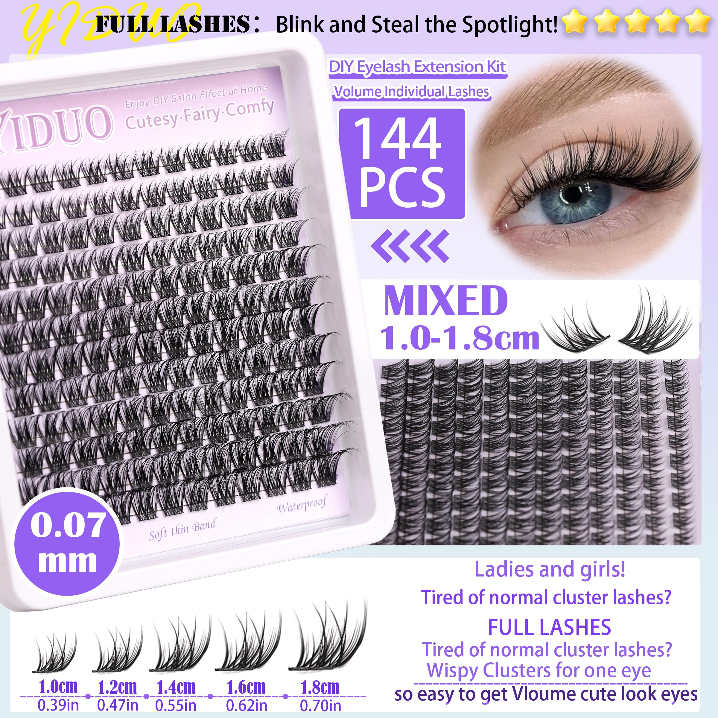 YIDUO Bond & Seal bottle provides secure lash adhesion.