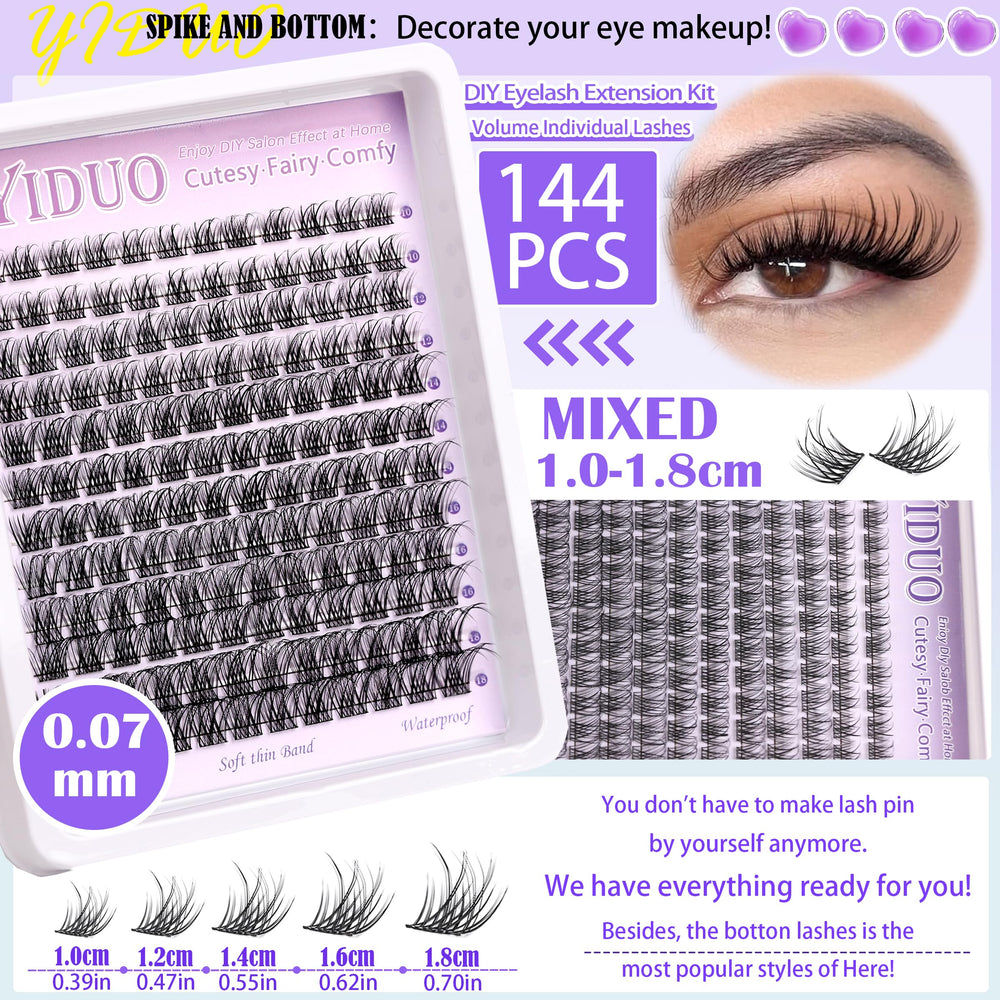 YIDUO Eyelash Remover safely dissolves extensions without rubbing.