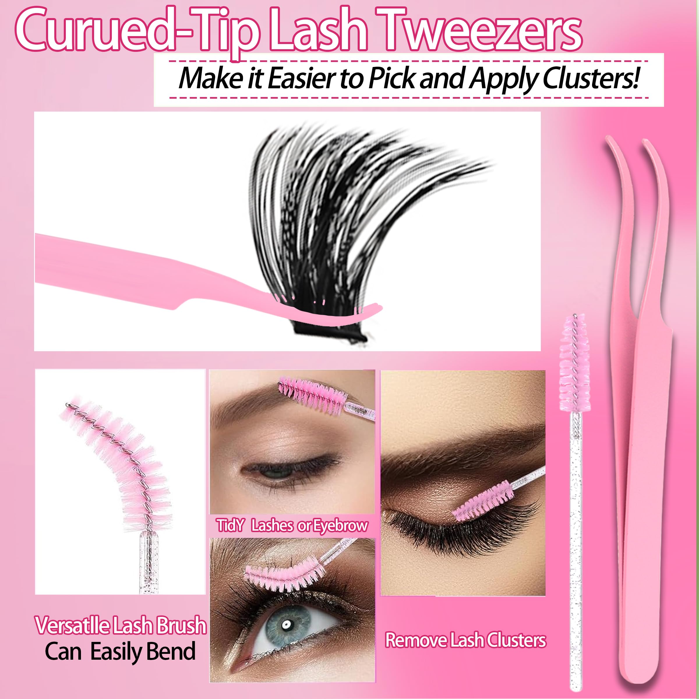 YIDUO included hairband and wristbands prevent distractions during lash sessions.