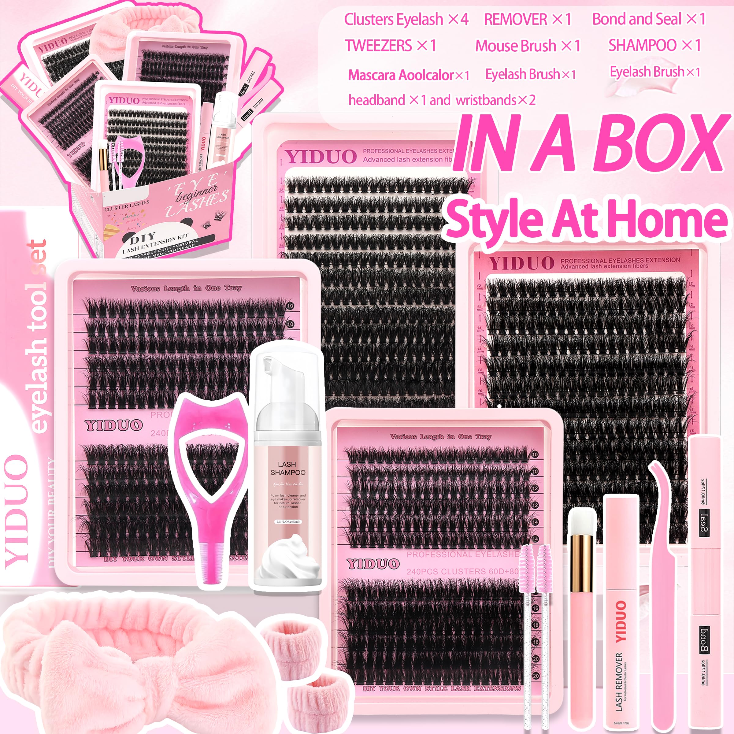 YIDUO application tools simplify at-home lash styling for professional-looking results.