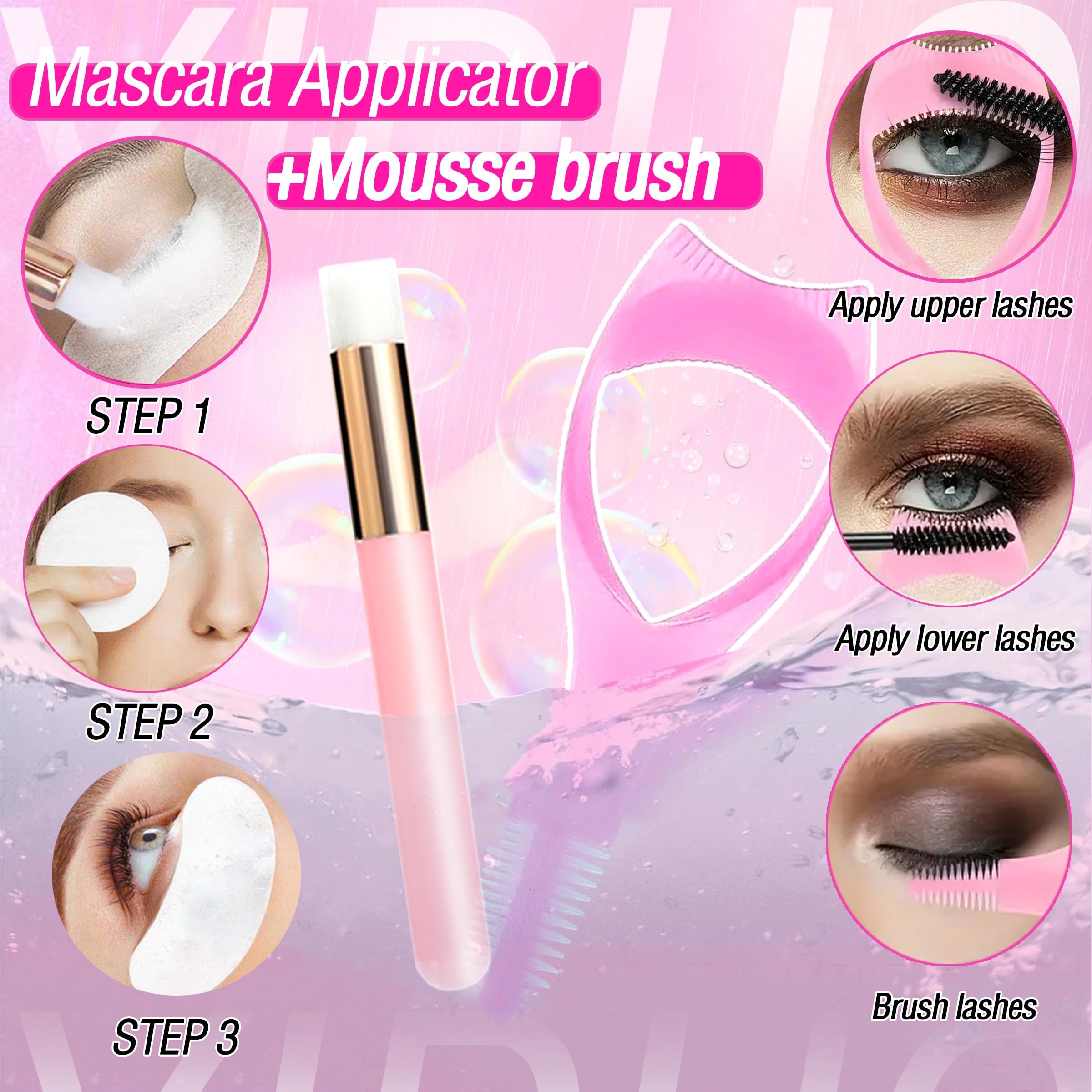 YIDUO cleansing brush helps keep lashes tidy during routine care.
