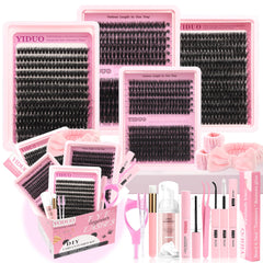 YIDUO lash clusters 60D-80D-100D offer dramatic daily volume for natural-looking lashes.