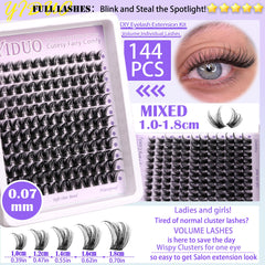 YIDUO Lashes Clusters Dramatic style for bold, eye-catching length.