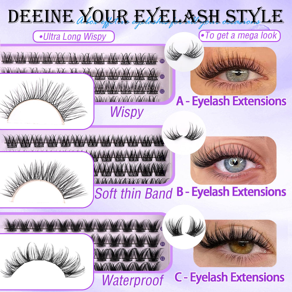 YIDUO Lashes Clusters Fairy style adds delicate, whimsical fullness.